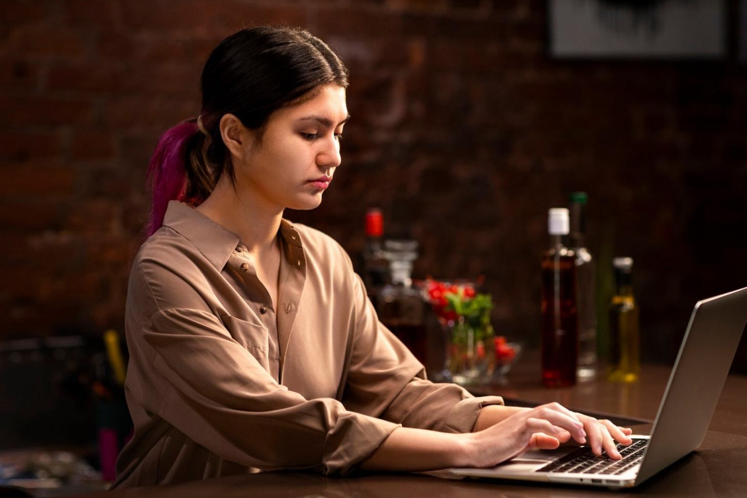 Person reviewing financial statements and planning documents